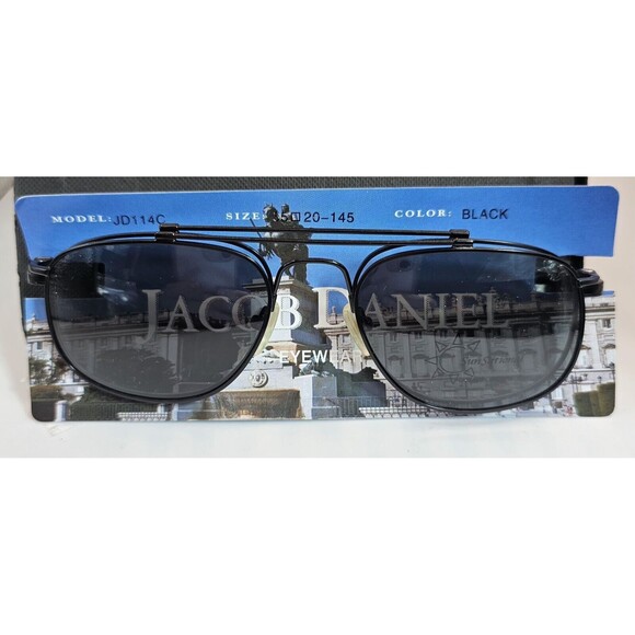 JACOB DANIEL eyeglasses Demo men's Memory-tech JD-114 C 55/20 145 NEW - Picture 1 of 14